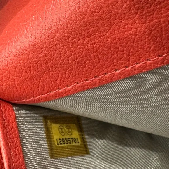 Chanel Camellia Embossed Long Wallet – Coral Caviar Leather - Picture 10 of 11